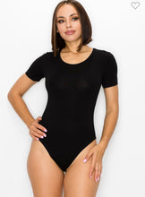 Load image into Gallery viewer, Black Short Sleeved Bodysuit
