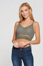 Load image into Gallery viewer, Lace Trimmed Padded Bralette- OS Multiple Colors
