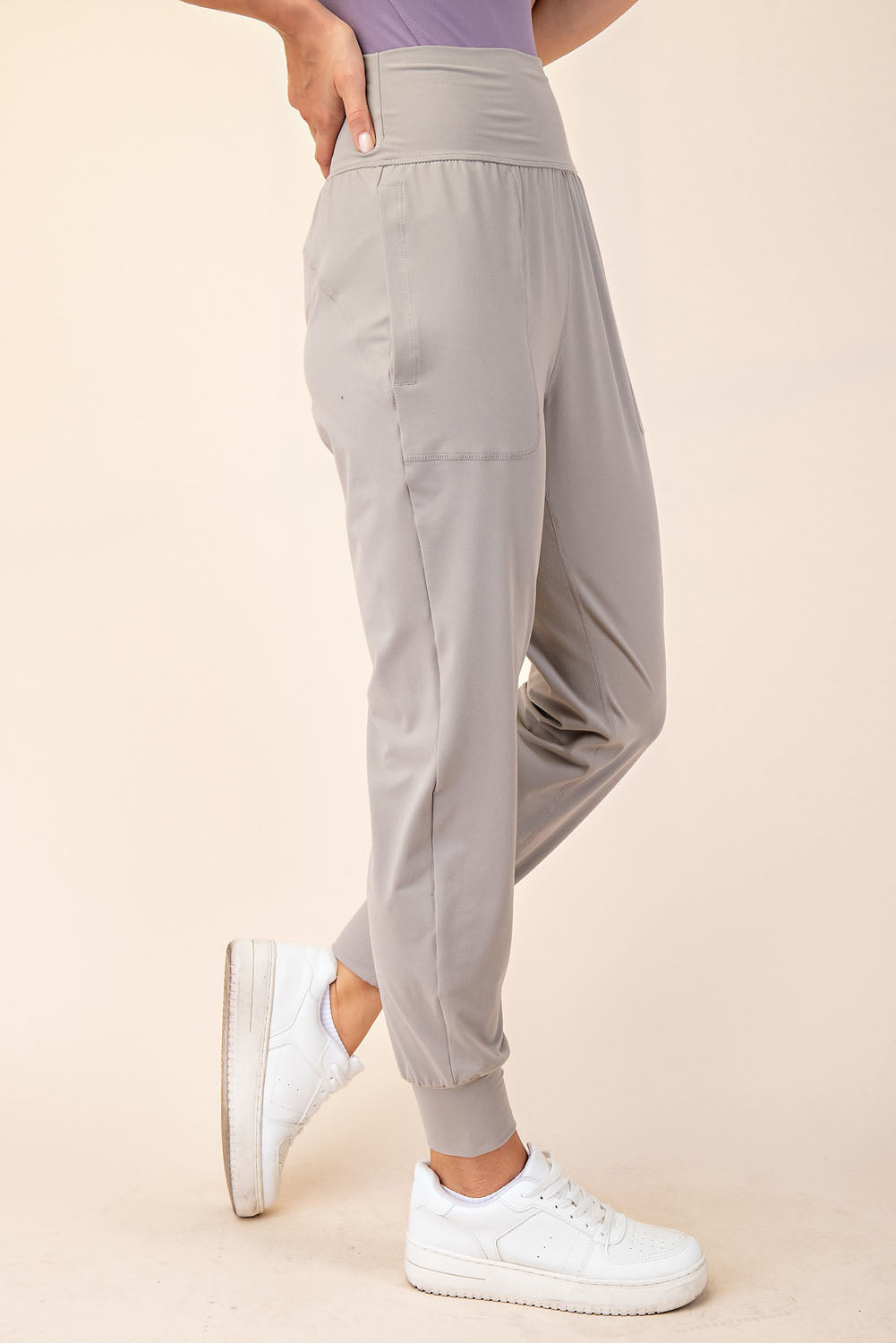 Stone Taupe Butter Soft Jogger with Pockets