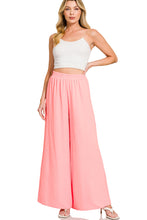 Load image into Gallery viewer, Pretty in Pink Woven Airflow Elastic Waistband Pants
