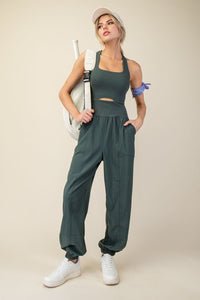 Forest Green Active Jogger Jumper
