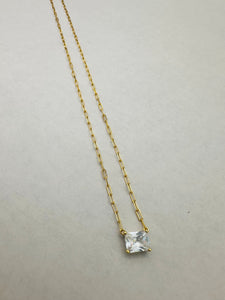 PAPERCLIP BAGUETTE NECKLACE