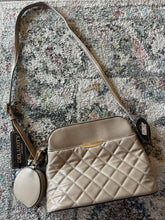 Load image into Gallery viewer, Beige Quilted Shoulder Purse
