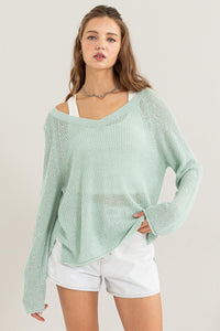 Mint Long Sleeve Oversized Sweater