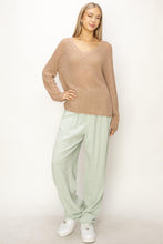 Load image into Gallery viewer, Tan Long Sleeve Oversized Sweater
