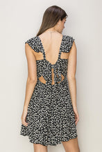 Load image into Gallery viewer, Black Floral Print Mini Dress
