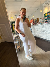 Load image into Gallery viewer, White Double Gauze Halter Jumpsuit
