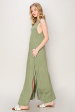 Load image into Gallery viewer, Olive Sleeveless Curved Hem Dress
