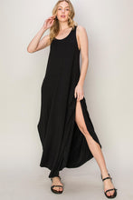 Load image into Gallery viewer, Black Sleeveless Curved Hem Dress
