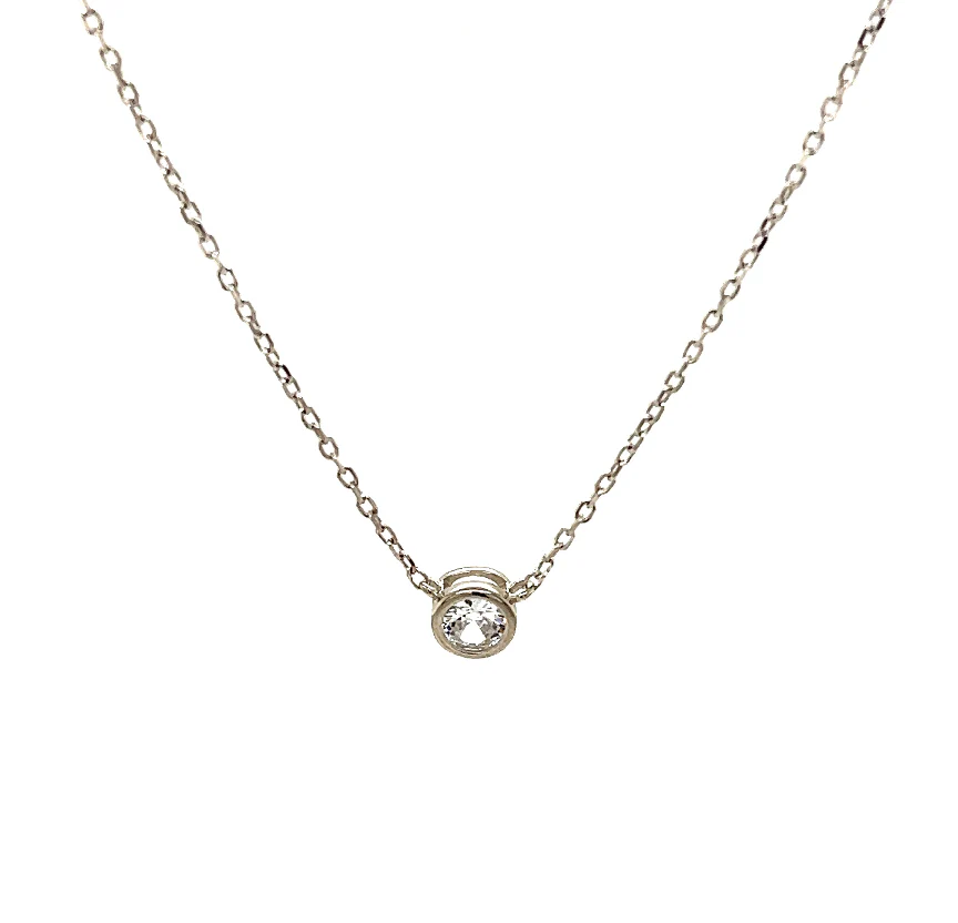 SOLITAIRE CZ NECKLACE