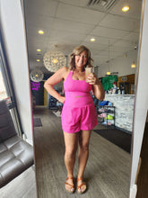 Load image into Gallery viewer, Sonic Pink Butter Soft Yoga Runsu Romper
