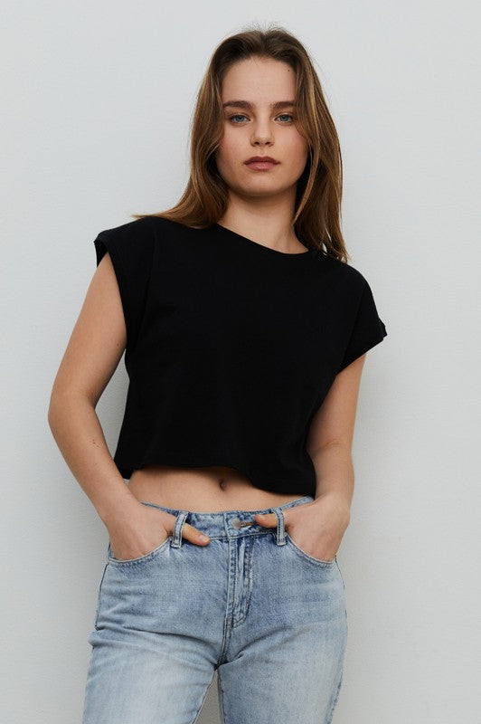 Black Organic Cotton Muscle Tank