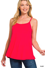 Load image into Gallery viewer, Ruby Red Two-Way V &amp; Scoop Neck Reversible Spaghetti Cami (Copy)
