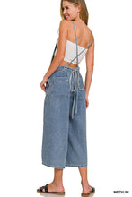 Load image into Gallery viewer, Denim Medium Washed Wide Leg Overalls
