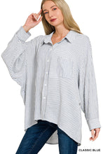 Load image into Gallery viewer, Classic Blue Woven Stripe Button Down Shirts
