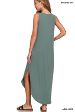 Load image into Gallery viewer, Ash Jade Brushed Side Slit Dress with Pockets

