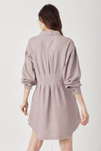 Load image into Gallery viewer, Risen Rosy Brown Shirring Sleeve Dress

