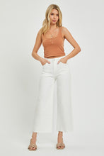 Load image into Gallery viewer, Risen White Tummy Control High Rise Crop Wide Leg Pants
