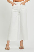 Load image into Gallery viewer, Risen White Tummy Control High Rise Crop Wide Leg Pants
