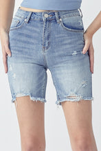 Load image into Gallery viewer, Risen Light Distressed Long Shorts
