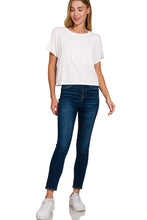 Load image into Gallery viewer, Off White Cropped Round Neck Tee

