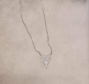 Iishii Cz Medium Heart Necklace