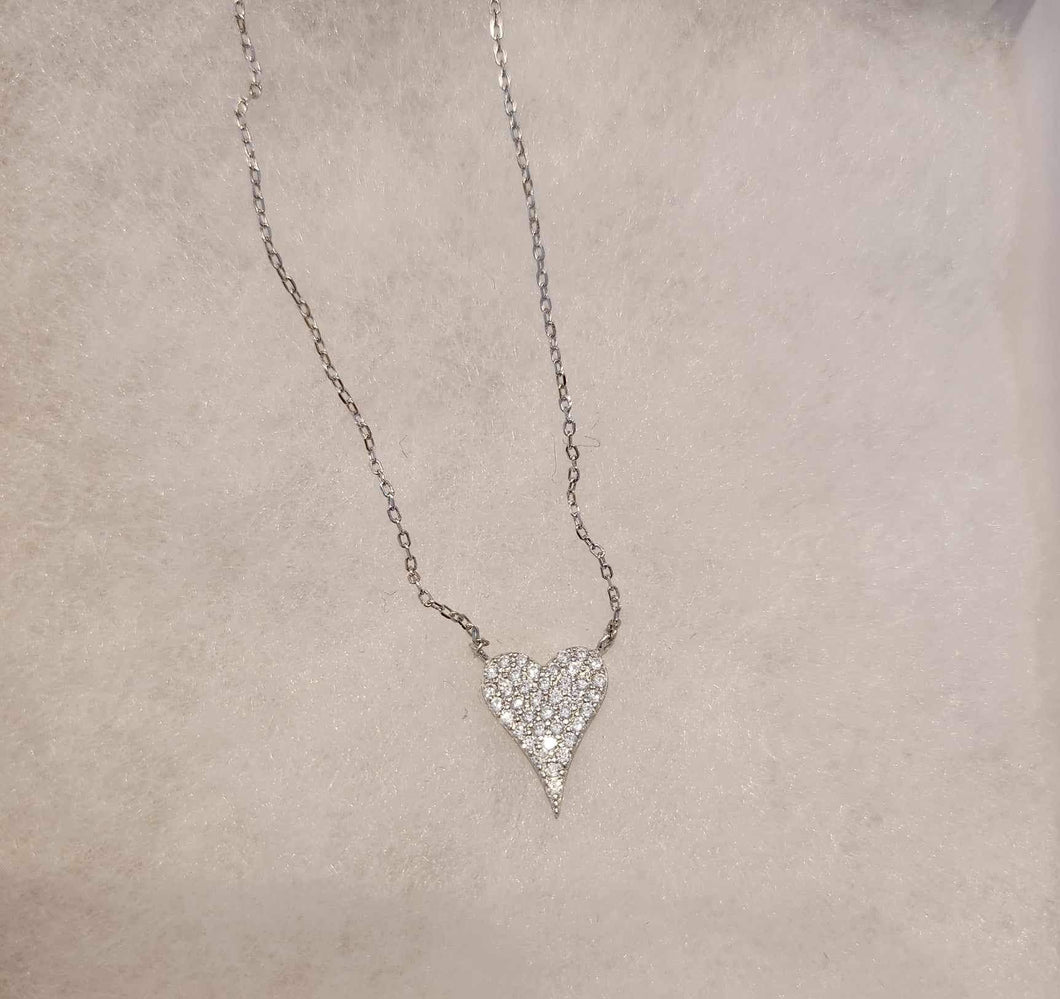 Iishii Cz Medium Heart Necklace