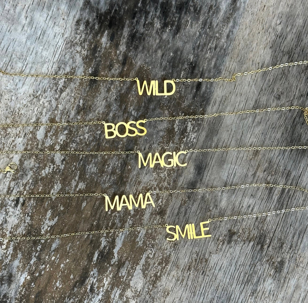 Blakely Script Necklaces