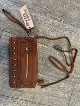 Load image into Gallery viewer, Brown 3 Way Vegan Leather Wristlet
