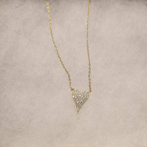 Iishii Cz Medium Heart Necklace