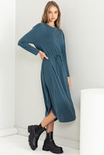 Load image into Gallery viewer, Deep Pond Weekend Chiller Drawstring Tie Waist Midi Dress
