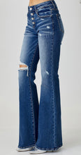 Load image into Gallery viewer, Risen Midrise Button Down Flare Jeans
