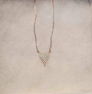 Iishii Cz Medium Heart Necklace