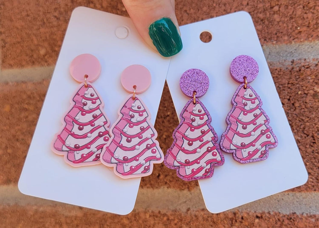 Oh Christmas Tree Dangly Earrings