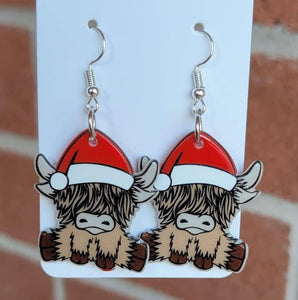 Moo Santa Earrings