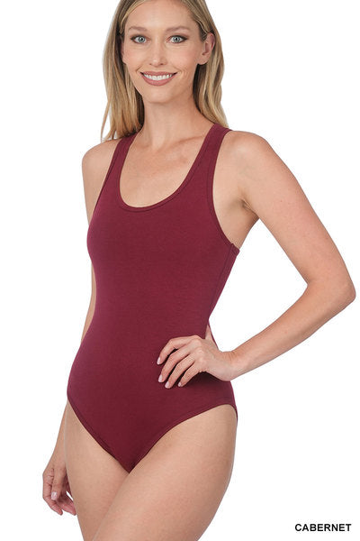 Cabernet Cotton Racer Back Body Suit