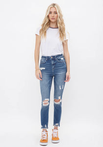 Mica HighRise Crop Skinny with Step Hem