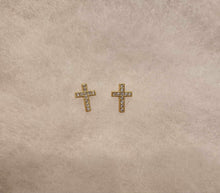 Load image into Gallery viewer, Iishii CZ Cross Earrings
