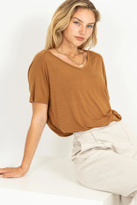 Pale Brown In Your Arms Short Sleeve Top