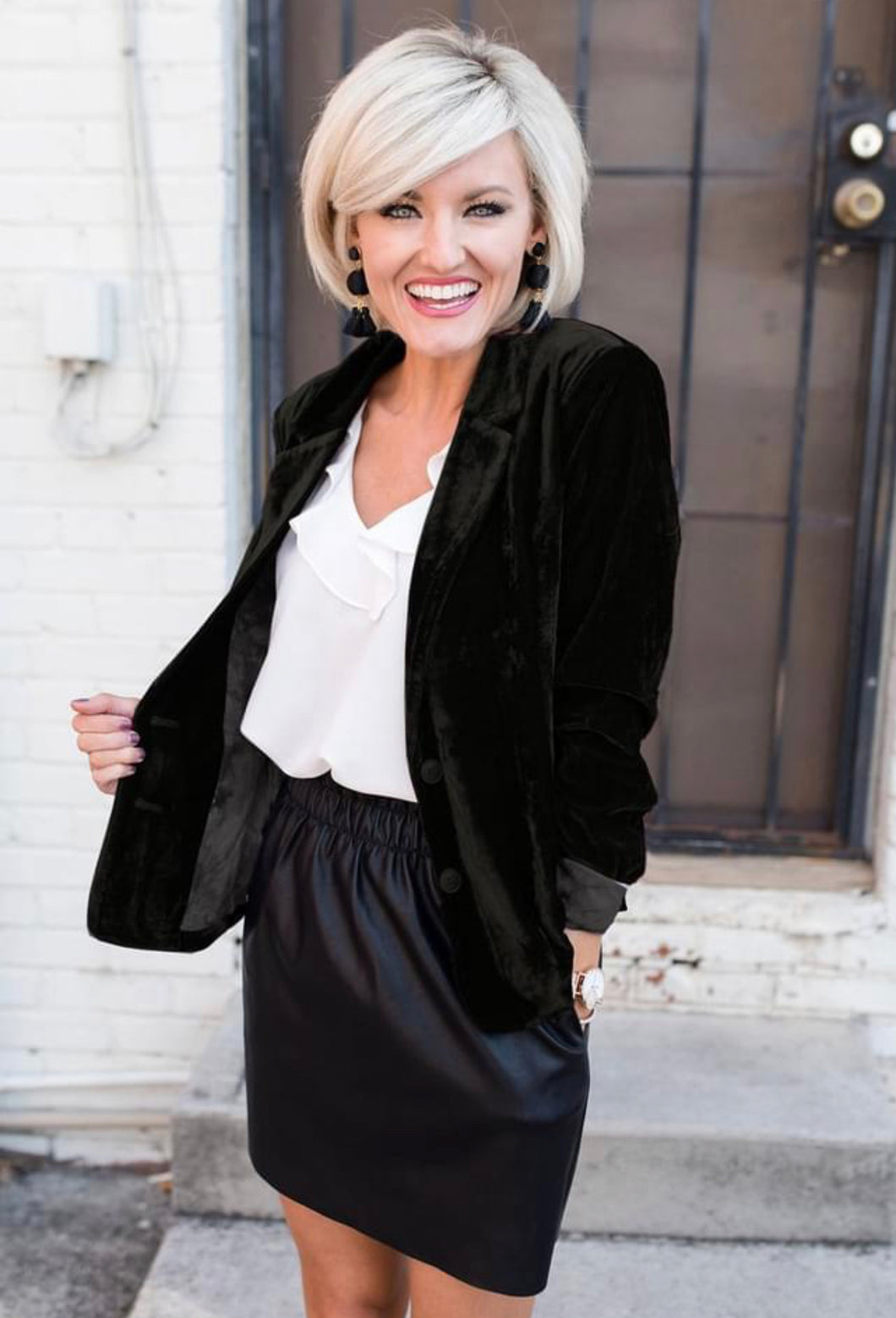 Black Suede Blazer
