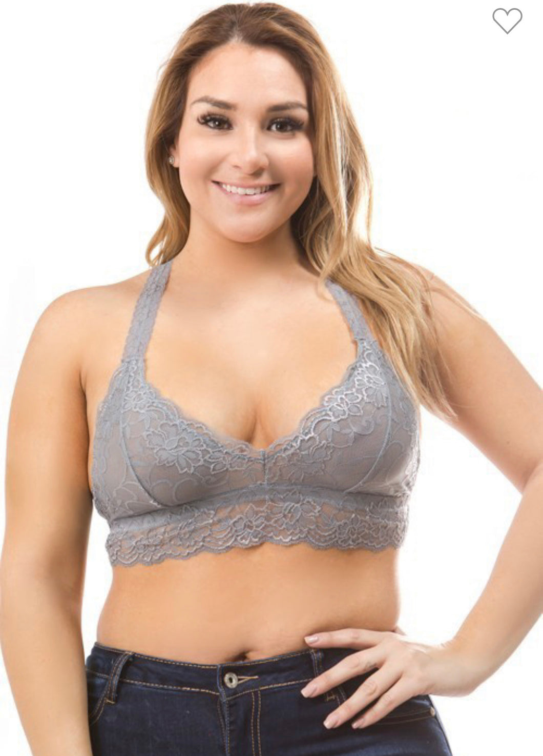 Grey Lace Bralette