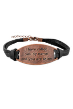 Load image into Gallery viewer, One Inspirational Plate Faux Leather Cord Bracelet - SHIPS ASSORTED
