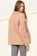 Load image into Gallery viewer, Taupe Winter Bliss Button Down Fur Jacket
