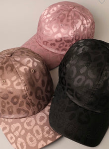 Mauve Leopard Print Hat