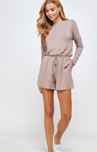 Load image into Gallery viewer, Mocha Long Sleeved Solid Romper
