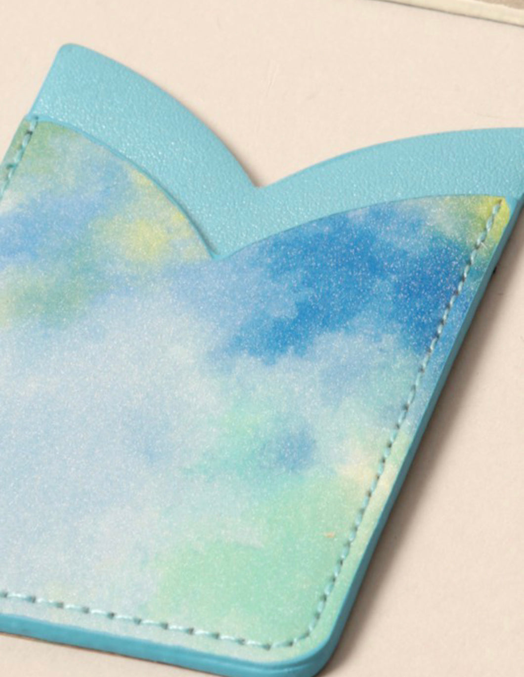 Blue Adhesive Wallet for Phones