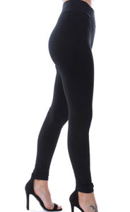 Black Wide Waistband Leggings