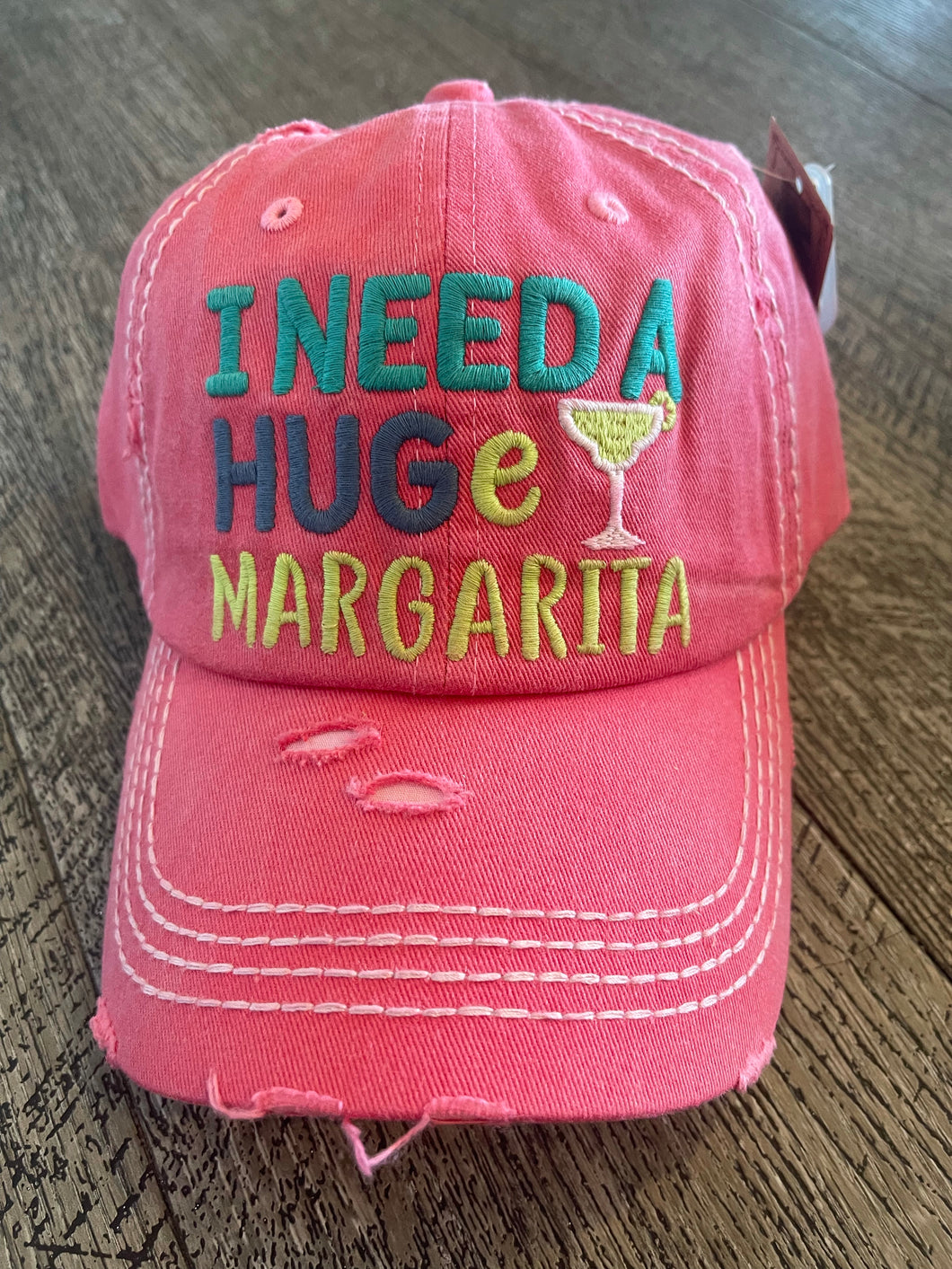 Distressed ‘I need a Huge Margarita’ Cap