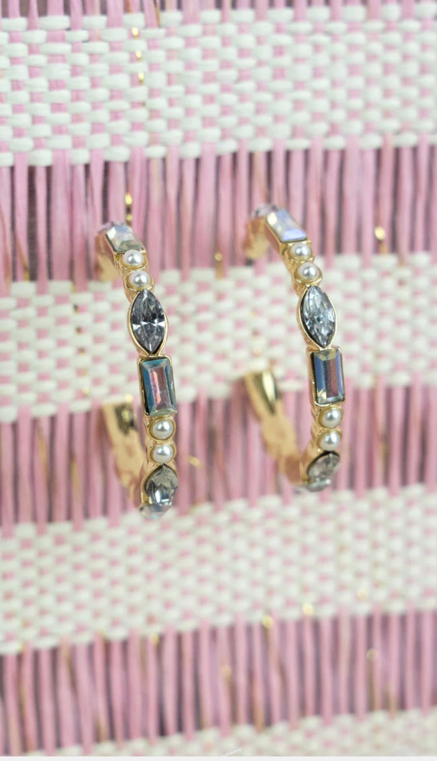 Special Moment Crystal Hoop Earrings