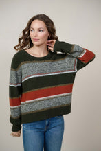 Load image into Gallery viewer, Olive Clay Mustard ColorBlock Sweater
